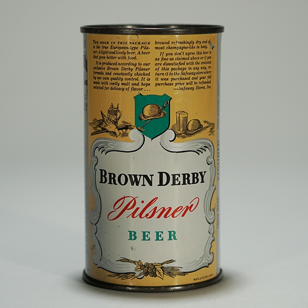 Brown Derby Pilsner Beer Can OI 137 Beer