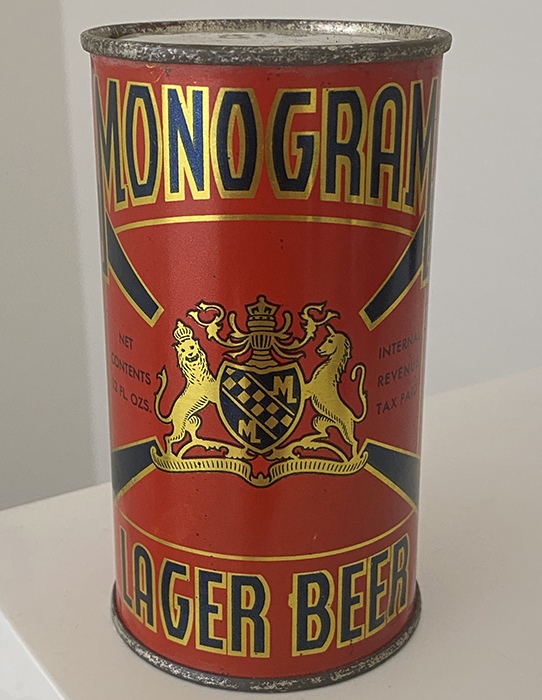 Monogram Lager Beer Can Grace Bros Santa Rosa 537 Beer