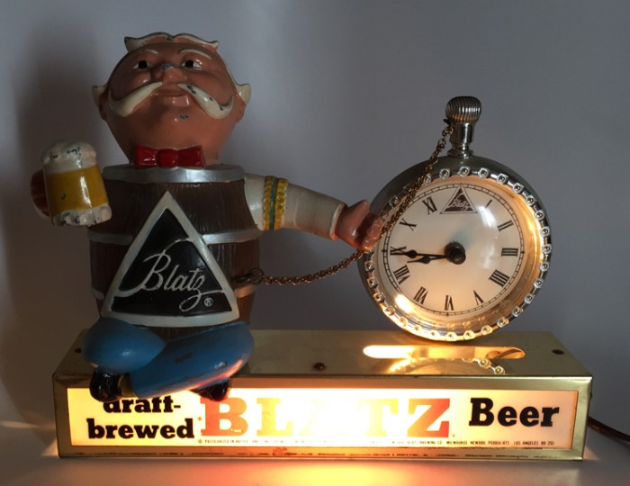 Blatz Back Bar Beer Clock at