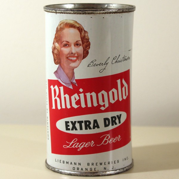 Rheingold Extra Dry Lager Beer (NJ) Beverly Christensen 12310 at