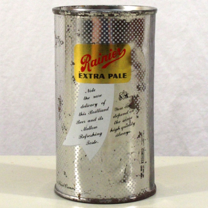 1934 Rainier Club Extra Pale Beer Tin Sign - Vintage Metal Wall Decor, 8x12 Inches - View #3