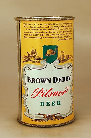 Brown Derby Pilsner Beer 133 at Breweriana.com