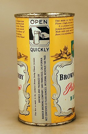 Brown Derby Pilsner Beer 133 at Breweriana.com